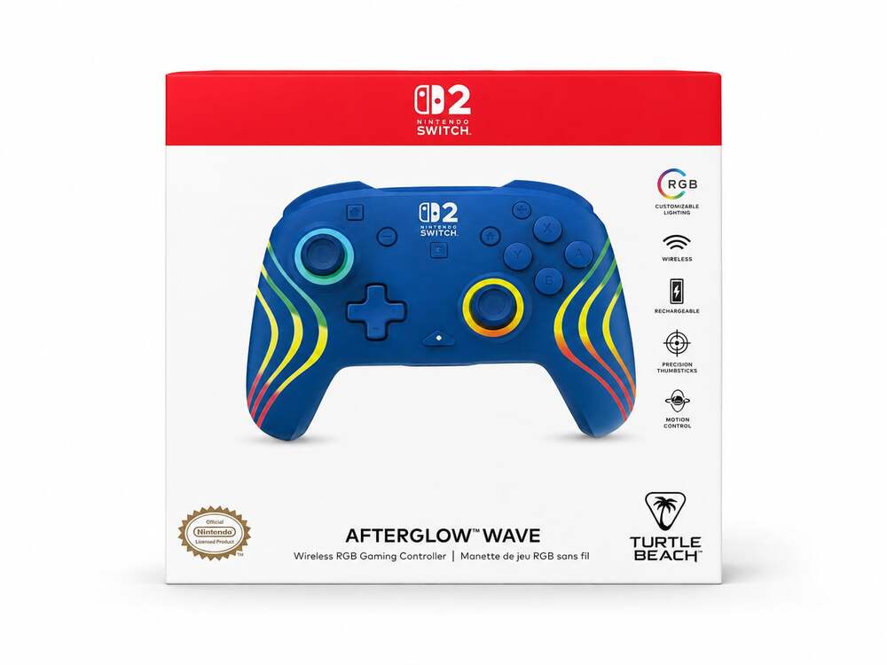 Afterglow Wave Wireless RGB Gaming Controller for Nintendo Switch 2